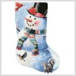 cross stitch pattern Snowman and Friends Stocking (Right)