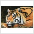 cross stitch pattern Sumatran Tiger Resting (Large)