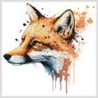 cross stitch pattern Watercolour Fox