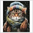 cross stitch pattern Winter Kitty