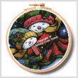 cross stitch pattern A Winter Hug Hoop (Large)