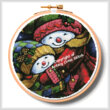 cross stitch pattern A Winter Hug Hoop (Medium)