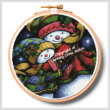 cross stitch pattern A Winter Hug Hoop (Extra Large)