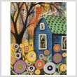 cross stitch pattern Blue Cottage