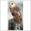 cross stitch pattern Barn Owl on a Post