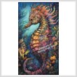 cross stitch pattern Colourful Abstract Seahorse (Large)