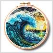 cross stitch pattern Colourful Ocean Hoop (Large)