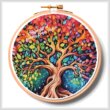 cross stitch pattern Colourful Tree Hoop (Extra Large)