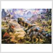 cross stitch pattern Dinosaurs Landscape (Large)