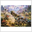 cross stitch pattern Dinosaurs Landscape