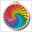 cross stitch pattern Fractal Design Hoop (Medium)