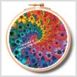 cross stitch pattern Fractal Flowers Hoop (Small)