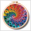 cross stitch pattern Fractal Flowers Hoop (Extra Large)