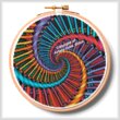 cross stitch pattern Fractal Spiral Hoop (Large)