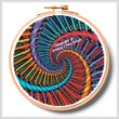 cross stitch pattern Fractal Spiral Hoop (Medium)