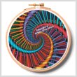 cross stitch pattern Fractal Spiral Hoop (Extra Large)