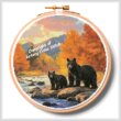 cross stitch pattern Golden Crossing Hoop (Large)