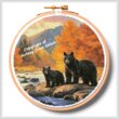 cross stitch pattern Golden Crossing Hoop (Medium)