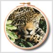 cross stitch pattern Jaguar at Rest Hoop (Large)