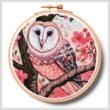 cross stitch pattern Life's a Hoot Hoop (Large)