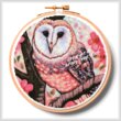 cross stitch pattern Life's a Hoot Hoop (Medium)