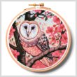 cross stitch pattern Life's a Hoot Hoop (Extra Large)