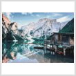 cross stitch pattern Lago di Braies, Italy