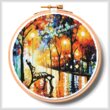 cross stitch pattern Loneliness of Autumn Hoop (Medium)