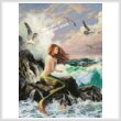 new cross stitch pattern - The Mermaid and the Ship (Large Crop)
