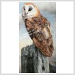 cross stitch pattern Mini Barn Owl on a Post
