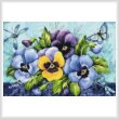 cross stitch pattern Mini Blue Purple and Yellow Pansies