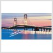 cross stitch pattern Mackinac Bridge (Crop)