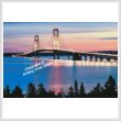 cross stitch pattern Mackinac Bridge