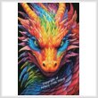 cross stitch pattern Mini Rainbow Dragon 3
