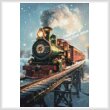 cross stitch pattern Mini Christmas Train at Night