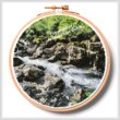 cross stitch pattern River on the Rocks Hoop (Large)