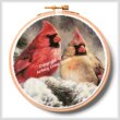 cross stitch pattern Snow Angels Hoop (Extra Large)