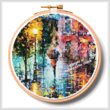 cross stitch pattern The Night Rain Hoop (Large)