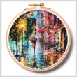 cross stitch pattern The Night Rain Hoop (Extra Large)