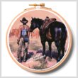 cross stitch pattern Workin Girl Hoop (Extra Large)