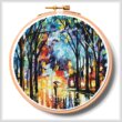 cross stitch pattern Winter Alley Hoop (Extra Large)