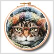 cross stitch pattern Winter Kitty Hoop (Large)