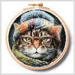 cross stitch pattern Winter Kitty Hoop (Extra Large)