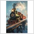 cross stitch pattern Christmas Train at Night (Large)