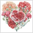 cross stitch pattern Carnations Heart