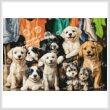 cross stitch pattern Mini Laundry Puppies