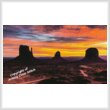 cross stitch pattern Mini Monument Valley Sunset