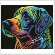 cross stitch pattern Neon Dog