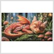 new cross stitch pattern - Sleeping Red Dragon (Large)