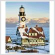 cross stitch pattern Winter Afternoon at Portland (Large)
